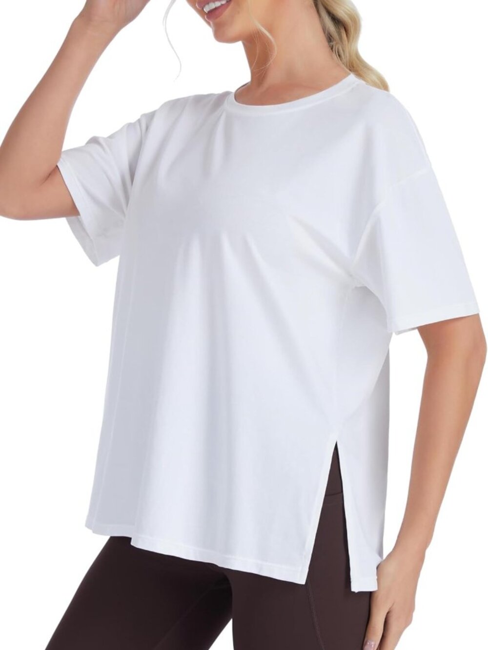 Loose Fit Workout T-Shirts for Women | Casual Side Slit Tops for Gym & Everyday